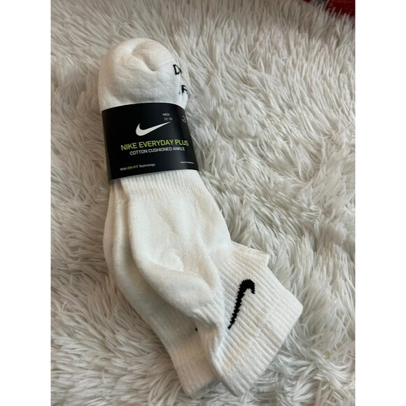 New Nike Everyday Plus Mens Size 12-15 White Cushioned Ankle - Picture 1 of 2